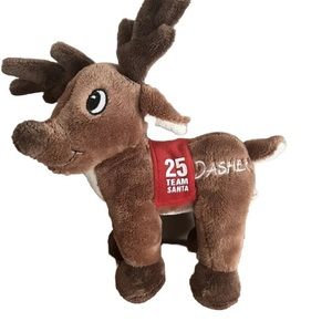 Dan Dee Plush Reindeer Dasher Brown Red blanket Christmas Stuffed Animal  2009